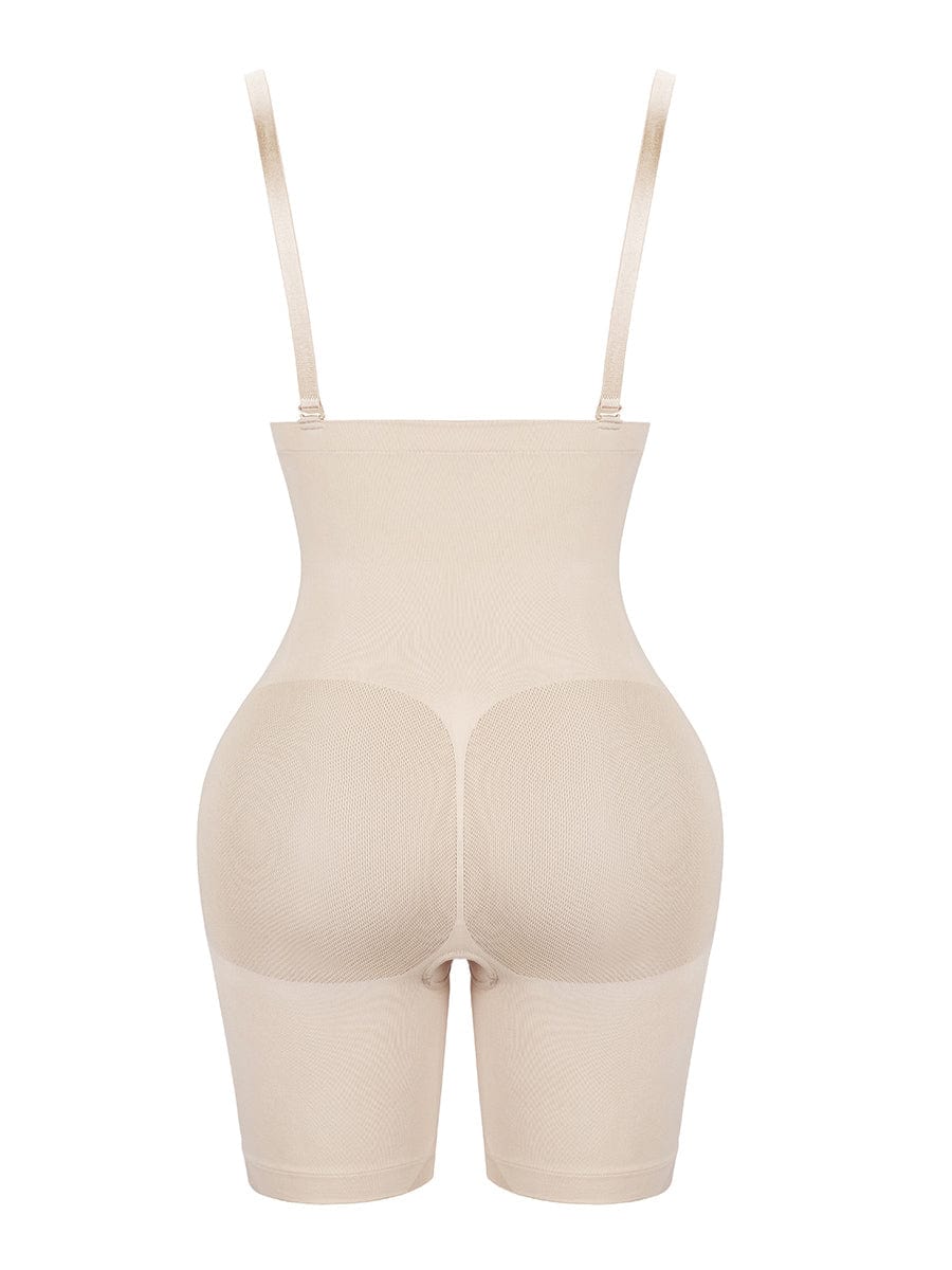 Seamless Sheer Mesh Full Body Abdominal Compression