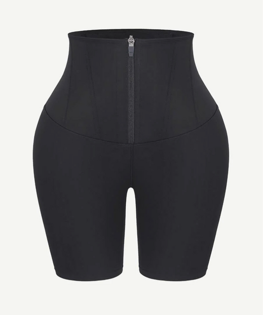 Latex Shorts Tummy Control with YKK Zipper Firm Support