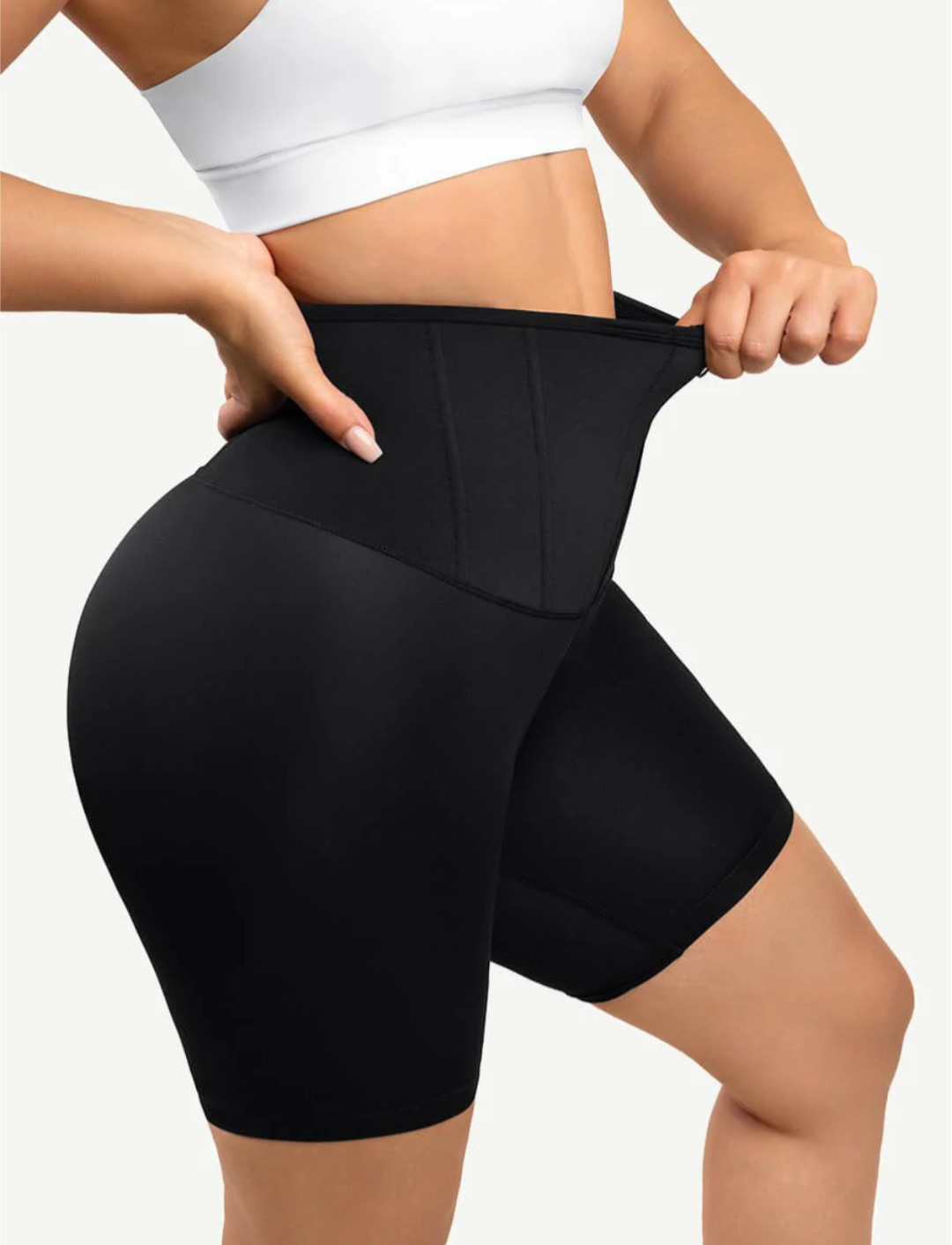 Latex Shorts Tummy Control with YKK Zipper Firm Support