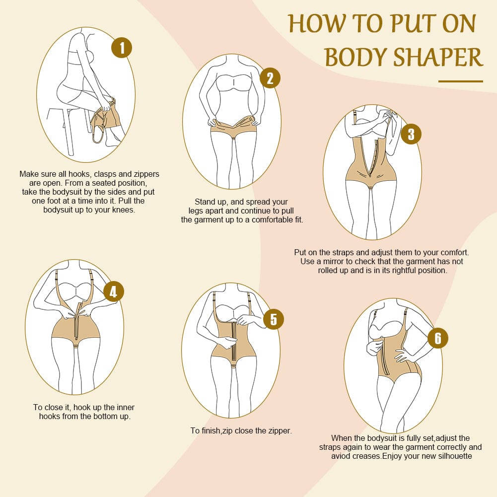 Postoperative Full Body Abdominal Support Front Zipper